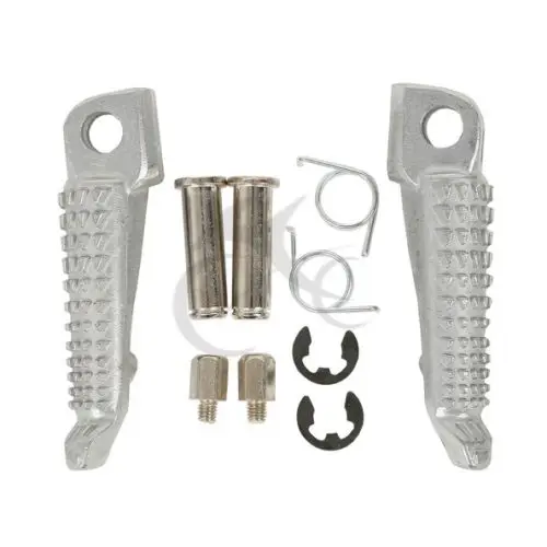 Передняя Подножки для Kawasaki Ninja 650R(EX650) 2006-2013 ER-6N ER-6F ER6 KLE650 Versys Z750 Z750S Z1000 мотоцикл - Цвет: Silver