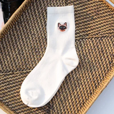 Style 9 COCOTEKK, модные, Харадзюку, милые, с вышивкой, животные, хлопковые, для женщин, счастливые носки, дикие, популярные, трендовые, уличные носки, Kawaii, с рисунком кота, собаки - Цвет: Style 9