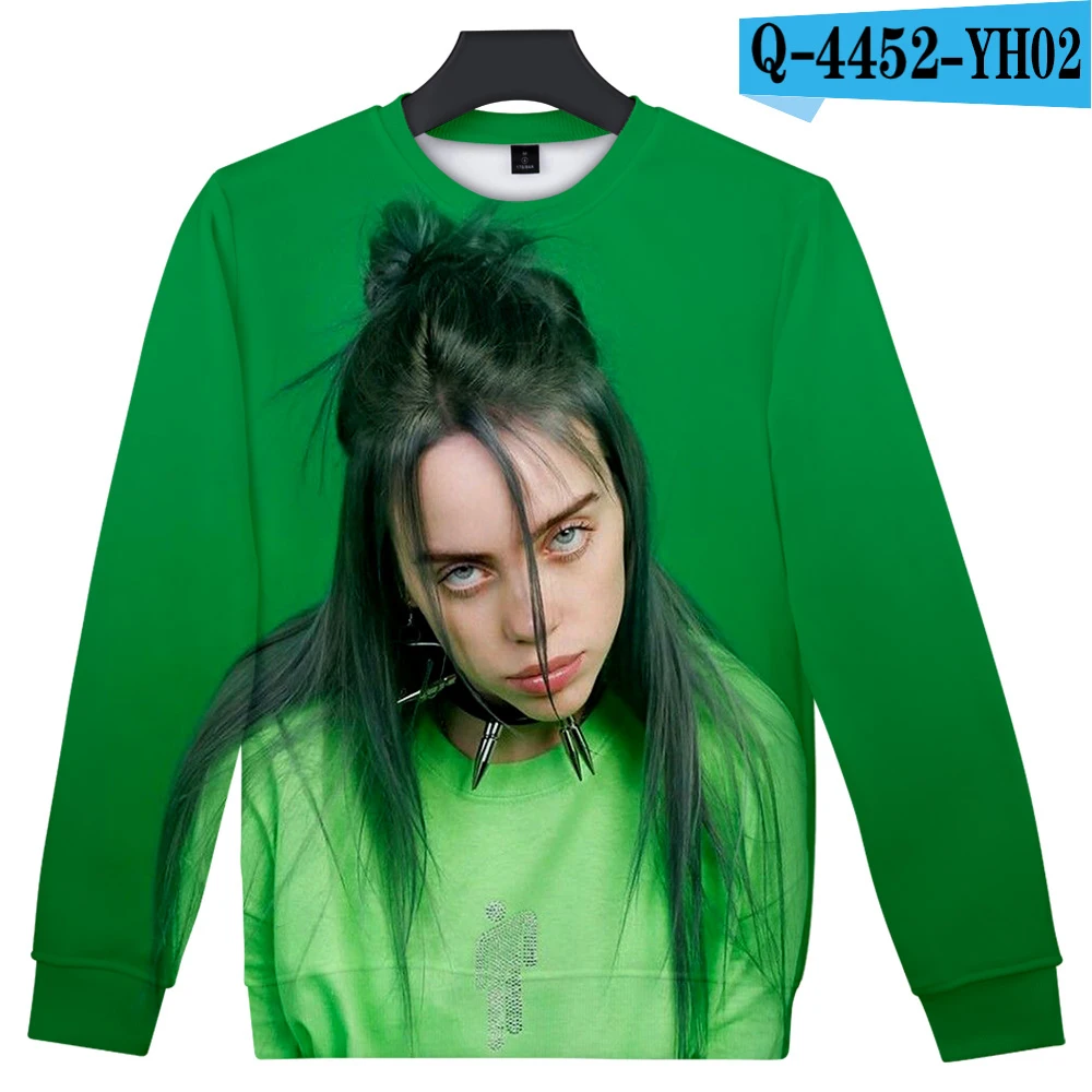 Frdun Tommee 3D Billie Eilish классная Женская/мужская повседневная одежда с принтом, горячая Распродажа, повседневные весенние k-pop толстовки, свитшоты размера плюс - Цвет: YH02-1-1
