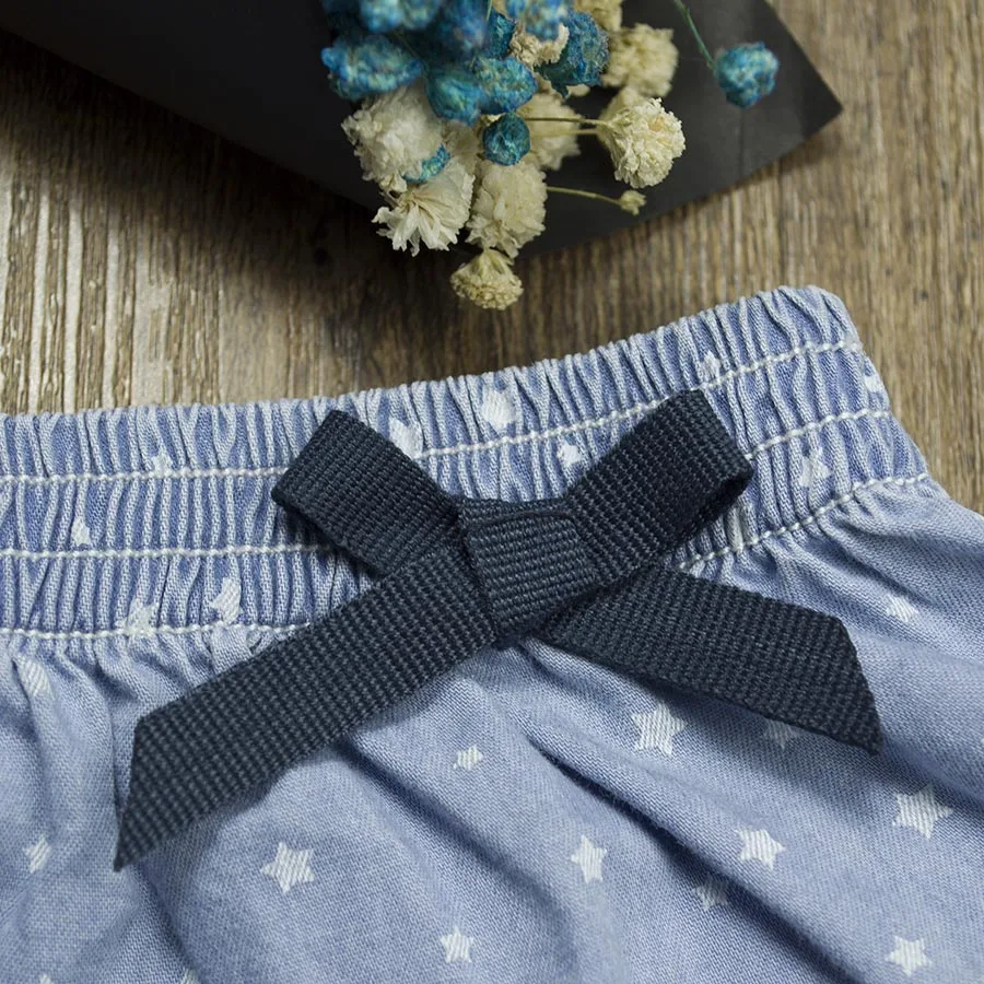 Летние джинсовые мини-юбки для новорожденных девочек детский бант малышей