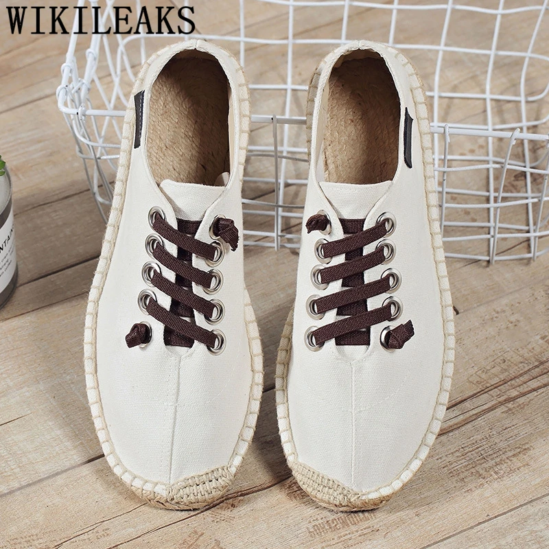 Эспадрильи Мужская дышащая обувь Летняя Повседневная брендовая парусиновая
