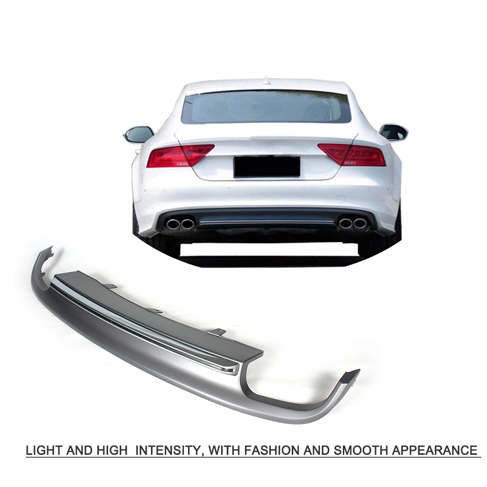 PP Диффузор губа на задний бампер спойлер для Audi A7 стандартный 2014 2015 Non Sline S7
