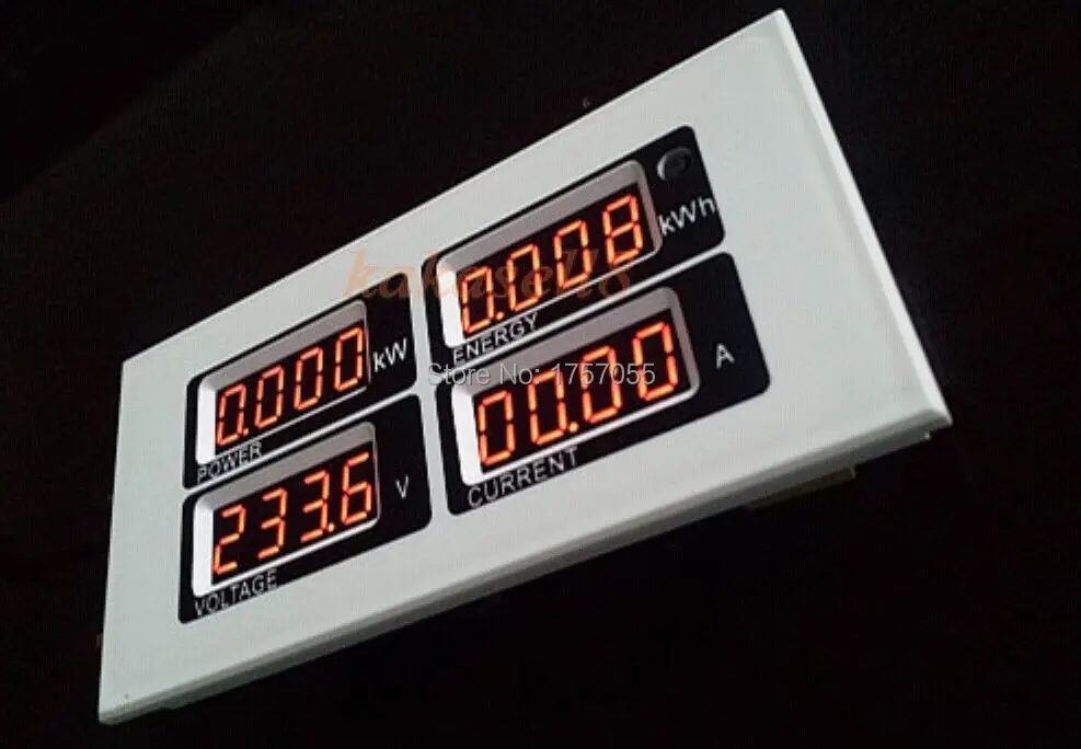 100A AC цифровой светодиодный измеритель мощности напряжение кВтч время ватт