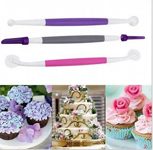 3 шт цветок Моделирование режущие колеса инструменты торт с помадной глазурью