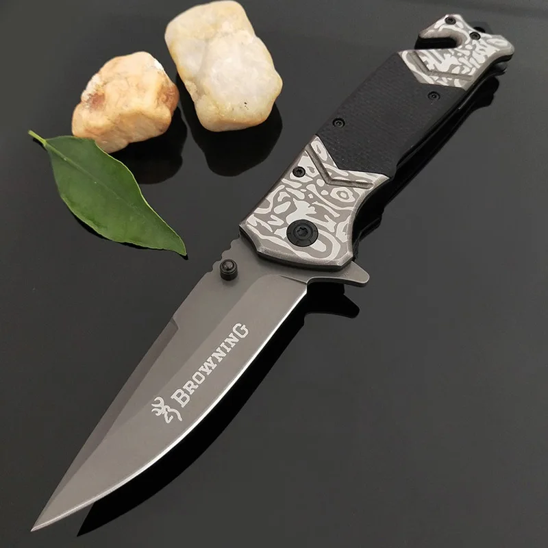 High hardness outdoor folding knife self-defense camping army knife multi-function survival survival knife