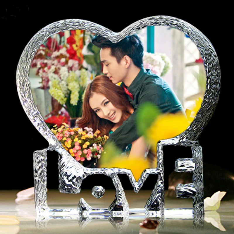 XINTOU 3D лазерная гравировка любовь кристалл фоторамка Индивидуальные фотографии