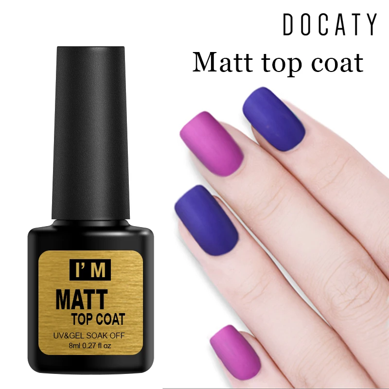 Гель лаки Docaty для ногтей светодиодная лампа гель маникюра с матовым верхним