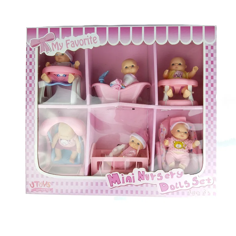 Jimusuhutu 5 дюйм(ов) супер мода винил силиконовые забава игра новорожденных кукла с 6