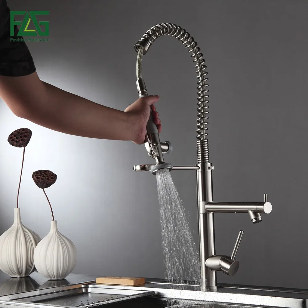 Смеситель кухонный из матового никеля с поворотом на 360 градусов|faucet material|faucetfaucet