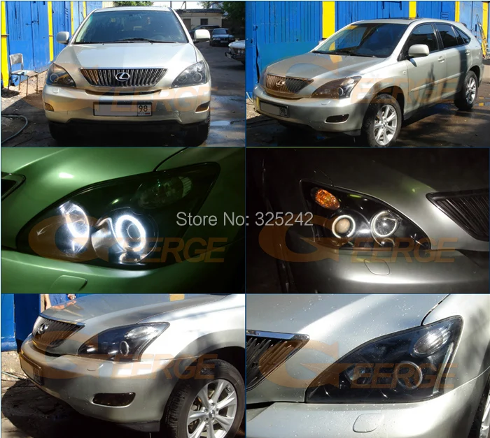 Для Toyota Harrier 2003-2012 HID фары отличные ангельские глазки Ультра яркое освещение CCFL ангельские глазки комплект Halo Кольцо