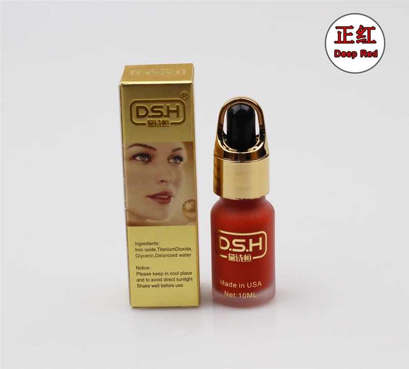 Глубоко-красный цвет импортный постоянный макияж DSH микро пигмент ручная