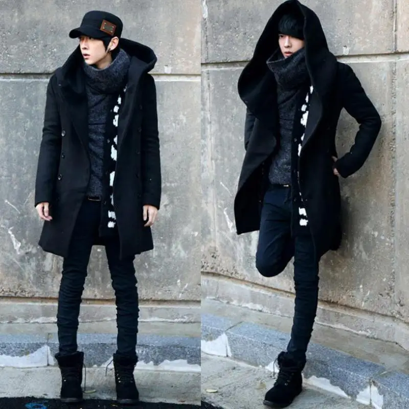 Zeeshant модные дешевые Для мужчин S бушлат с капюшоном двубортный длинные хлопковые