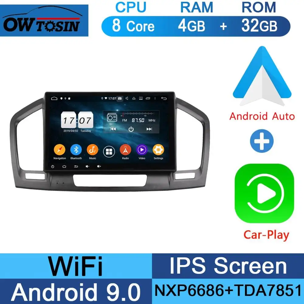 32G CarPlay Android 10," 8 Core 4G+ 64G Android 9,0 Автомобильный DVD плеер для Opel Vauxhall Opel Insignia 2008 2009 2010 2011 2012 2013 gps Navi Радио попугай BT - Цвет: 32G CarPlay Android