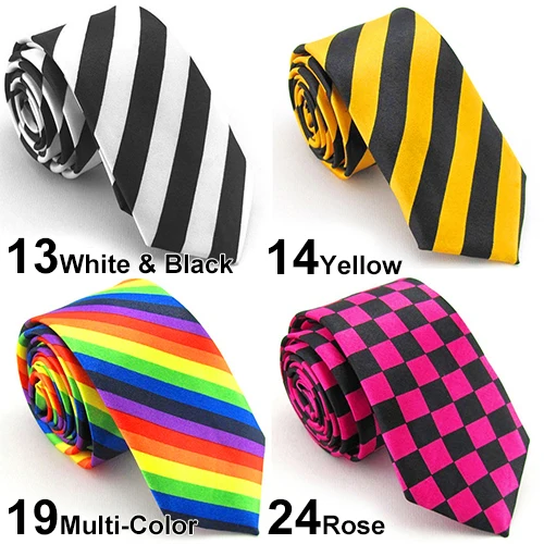 Повседневный Гладкий галстук с принтом подарок узкий в клетку и полоску