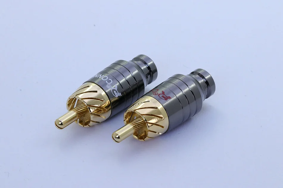 2 шт./1 пара Роскошные пайки RCA разъем Jack разъем динамик аудио выход/вход Адаптер штекер позолоченный разъем для наушников