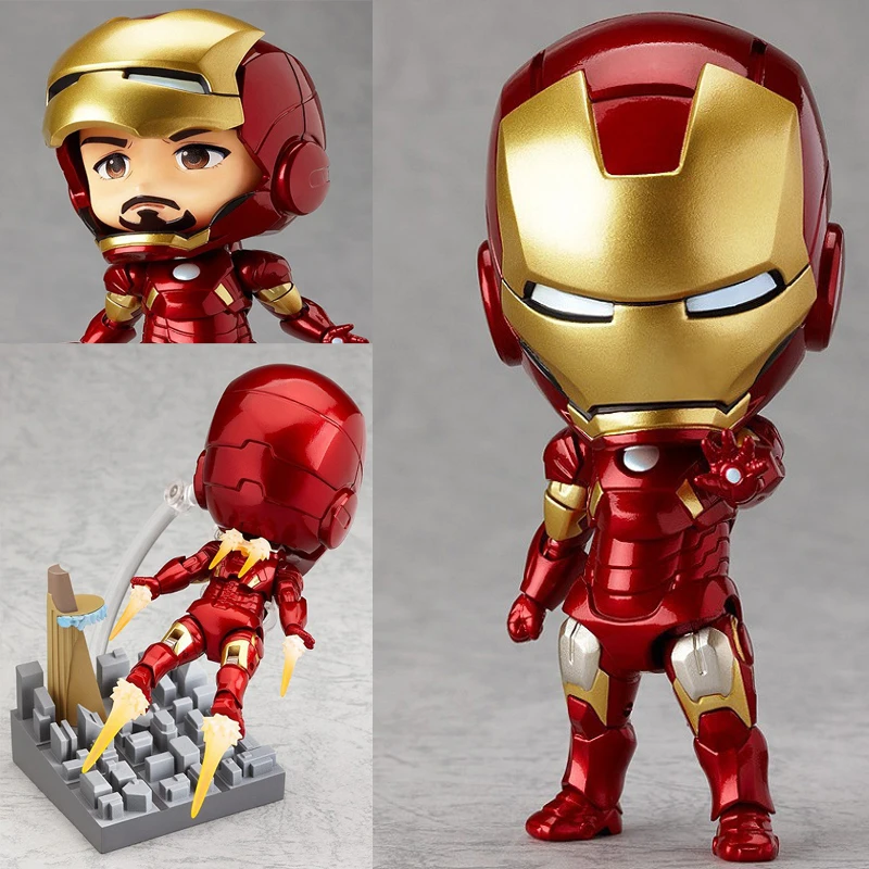 Милая игрушка Marvel летающий Железный человек аниме рисунок мультяшное лицо