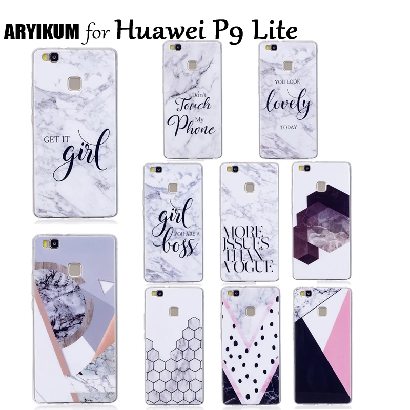 Мягкий силиконовый чехол ARYIKUM для Huawei P9 P 9 Lite P9Lite мраморный телефона аксессуары
