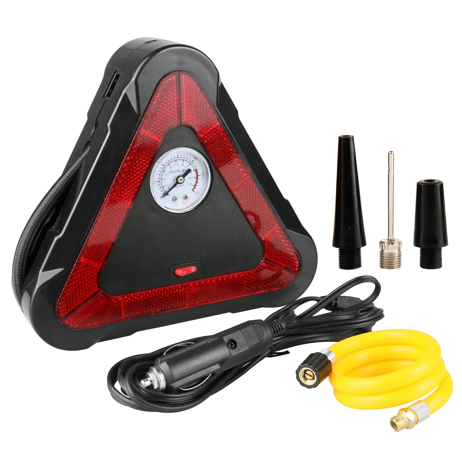 12 V 150 PSI воздушный компрессор для автомобиля насос с 500LM светодиодный треугольный