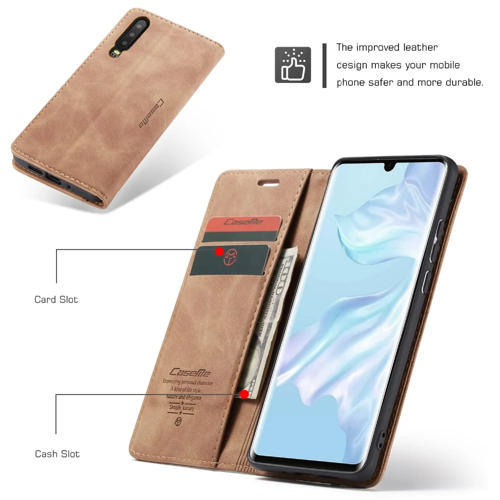 Кожаный чехол для Fundas huawei P30 чехол для Coque huawei P30 Pro роскошный винтажный магнит книжка Флип Бумажник чехол для мобильного телефона сумка