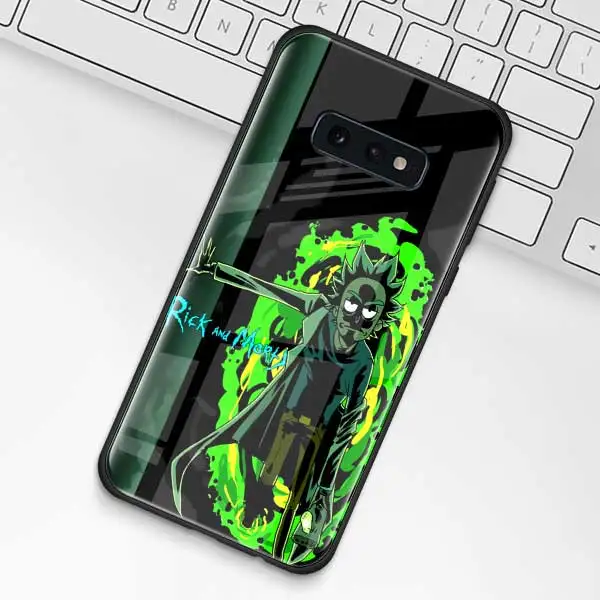 Рик и Морти чехол из закаленного стекла для samsung Galaxy S10 S10e S9 S8 S10 Plus Note 9 A50 A30 - Цвет: 007