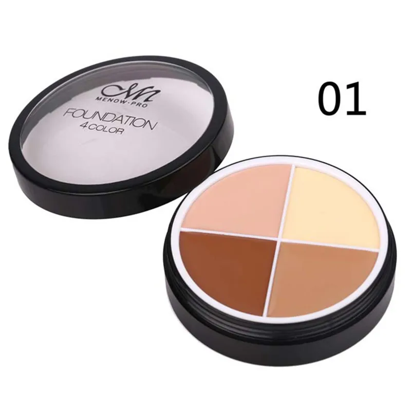 4 цвета контурный макияж порошок консилер палитра тональная кисть|powder concealer|contouring