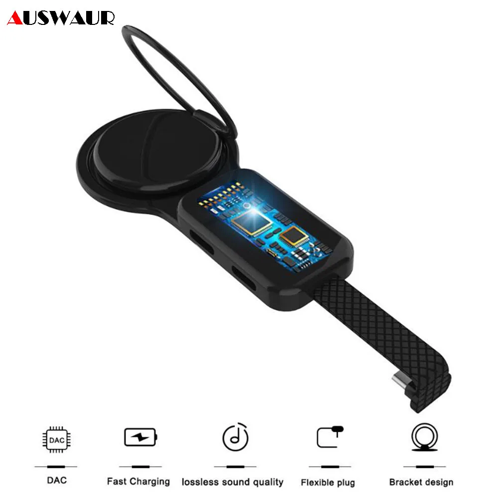 2 в 1 type C до 3,5 мм Aux type-C USB C наушники адаптер для samsung S10 Plus Xiaomi Note 7 Аудио Адаптер кольцо держатель