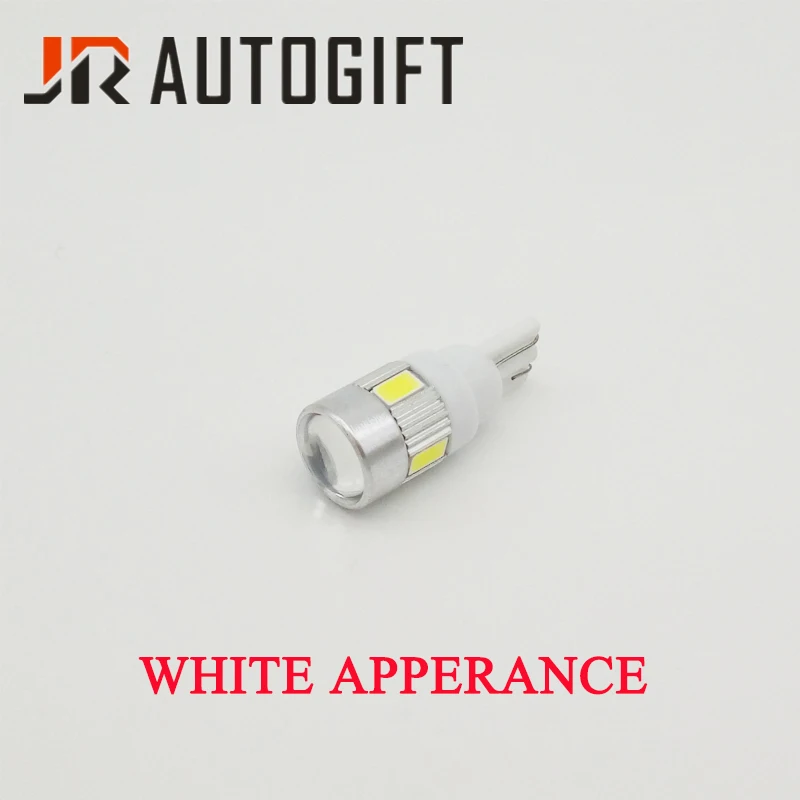 4 шт. T10 5630 6SMD объектив 194 168 W5W 6LED лампы 12V 24V 360 градусов Авто Клин номерного знака светильник с одним чипом для универсальных машин стайлинга автомобилей
