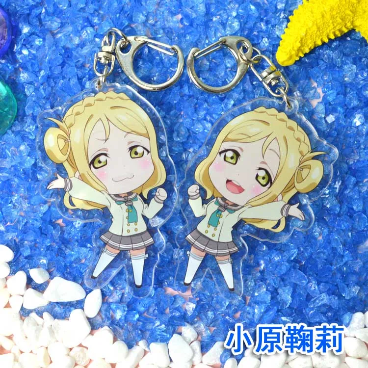1 шт. аниме Aqours lovelive sunshine школьная форма двойная сторона два принта Кольца Подвески Брелок De Llaveros
