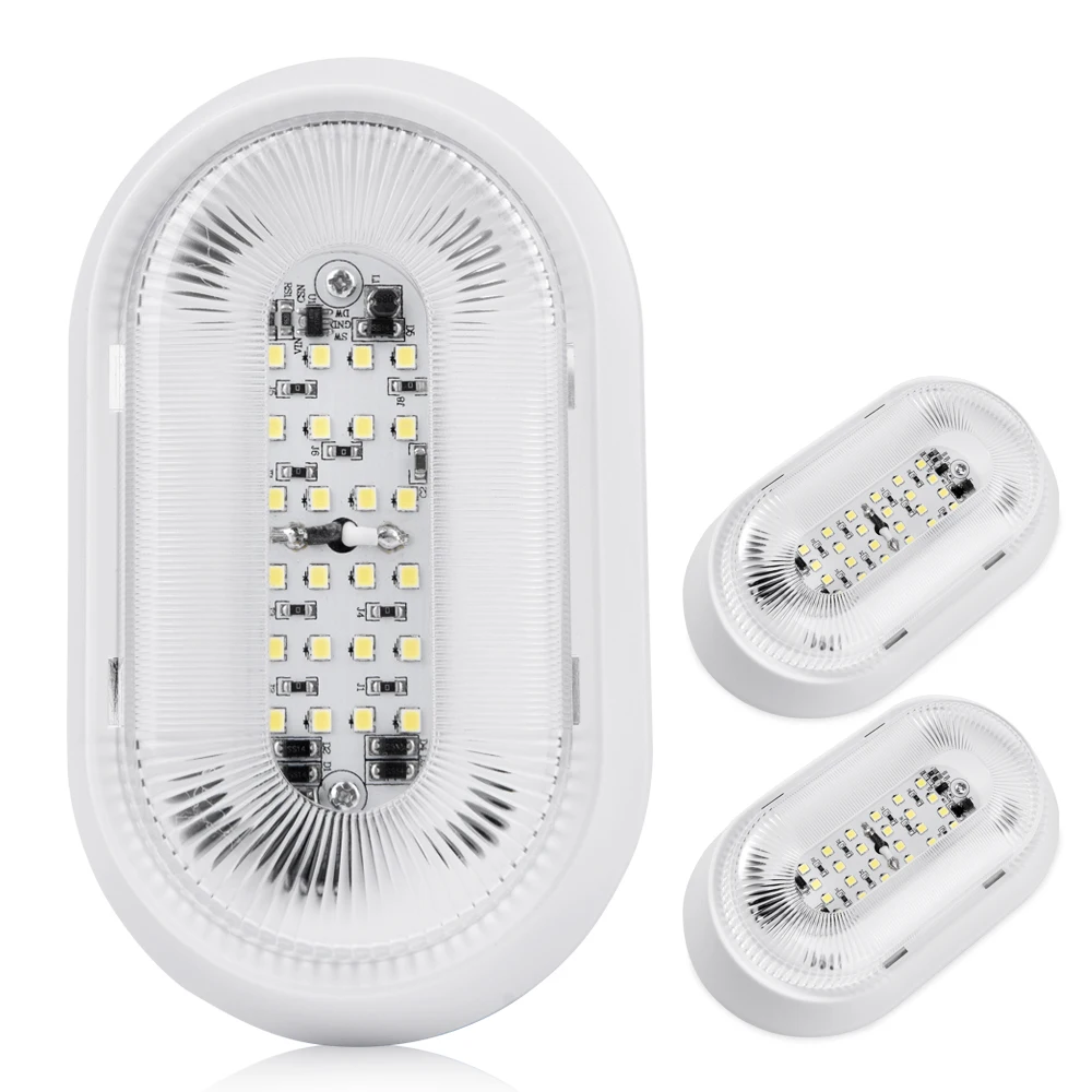 MICTUNING 2 шт. светодиодный светильник для крыльца DC 10 V-24 V RV внешний 12V сменный светильник ing для RVs прицепов кемперов 6000-6500K светильник