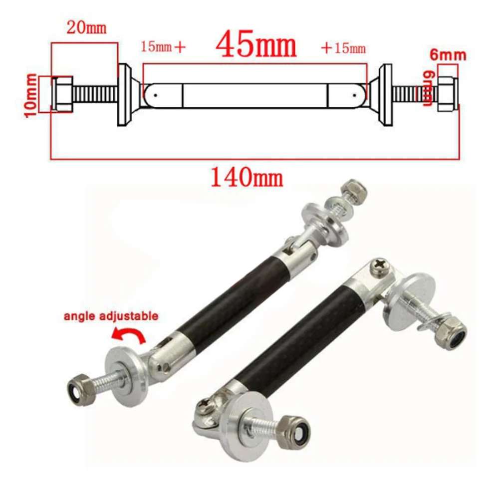 2 шт. универсальный серебристый 45 мм автомобильный углеродное волокно передний