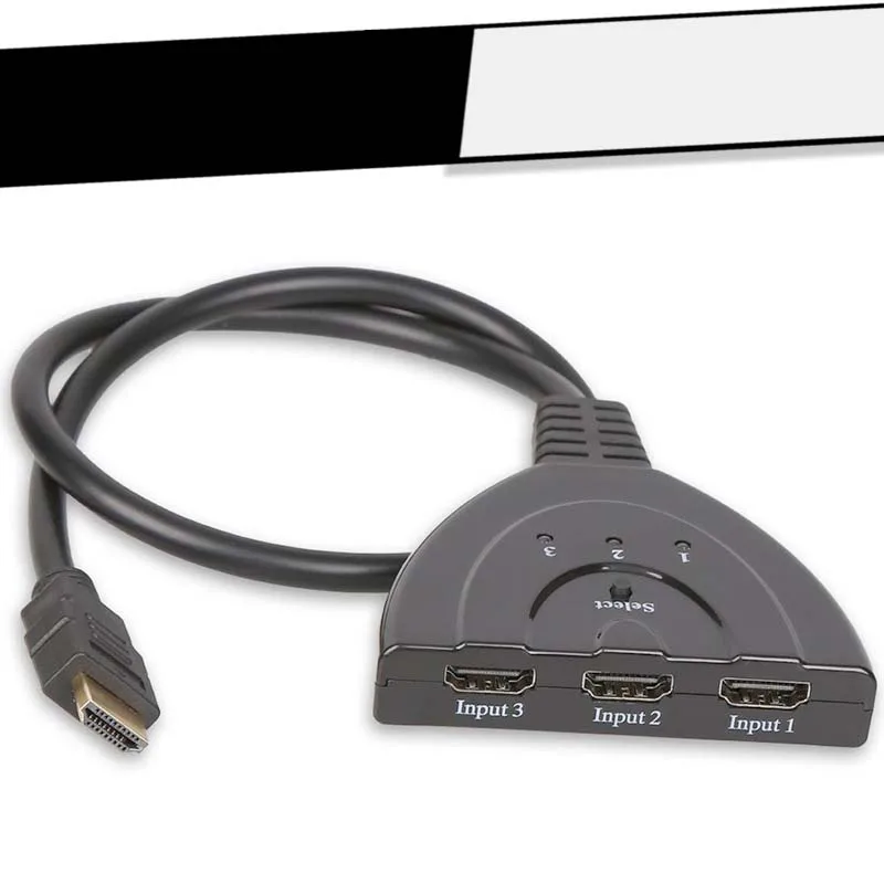 

Горячая Распродажа 1080P HD TV адаптер кабель 3 порта HDMI Multi Display автоматический переключатель Hub Box разветвитель для ПК TV HD TV DVD PS3