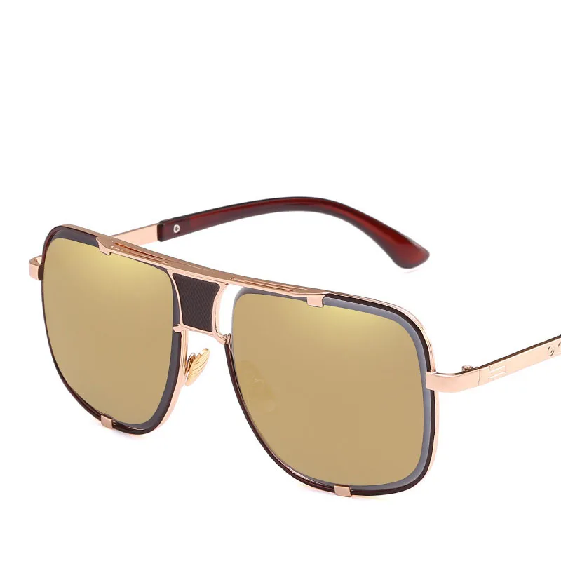Men's Sunglasses Retro Big Frame Metallic Colorful Outdoor Driving Mirrors | Аксессуары для одежды