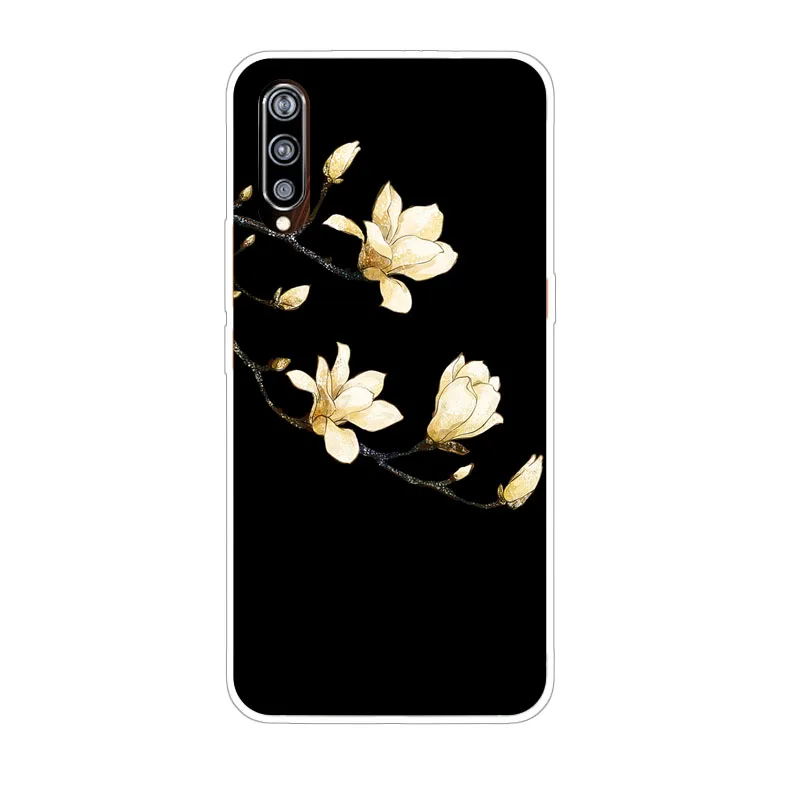 Vivo V15 PRO Чехол силиконовая яркая Цветочная живопись мягкая ТПУ задняя крышка для