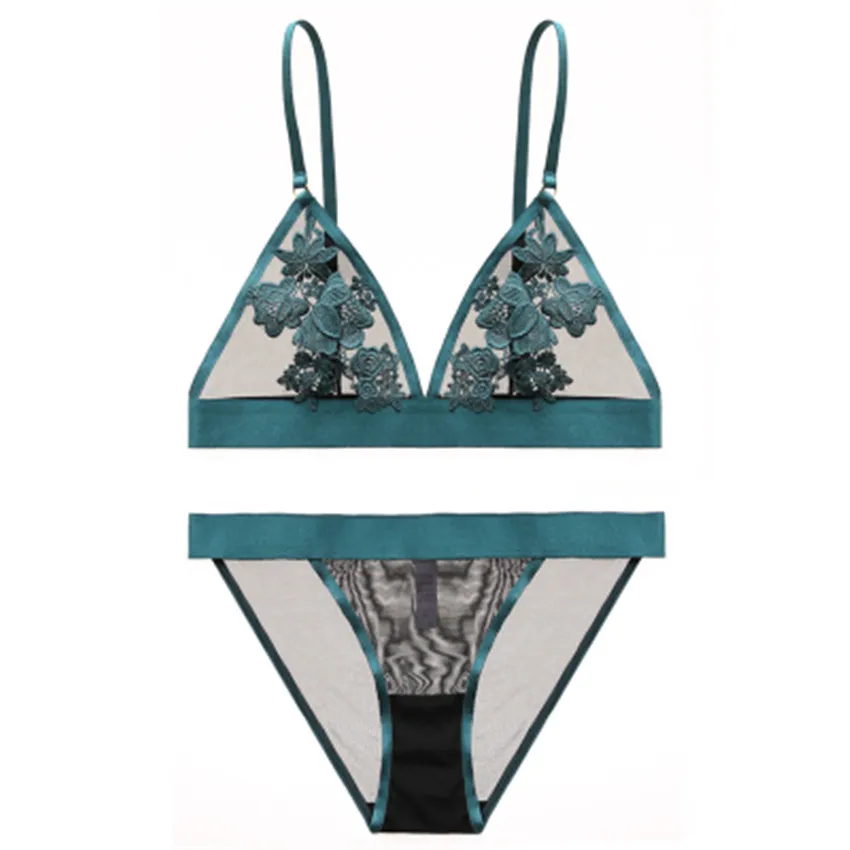 Сексуальный кружевной Беспроводной жилет Тип комплект нижнего белья