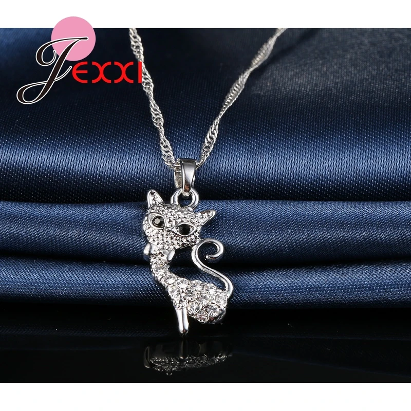 Ожерелье и серьги из серебра 925 пробы с фианитами|silver jewelry set|sterling silver setjewelry sets |