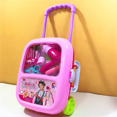 Beauty Макияж игрушки Косметика Красота Мода Дети моделирование ролевые игры Кукольный дом туалетный столик органайзер для хранения принцессы подарок - Цвет: Beauty