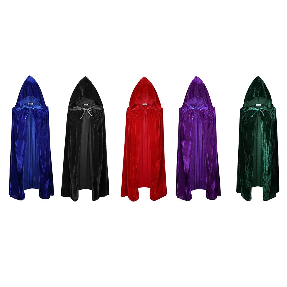 Женская/Мужская накидка бархатная с капюшоном костюм для косплея рождественское