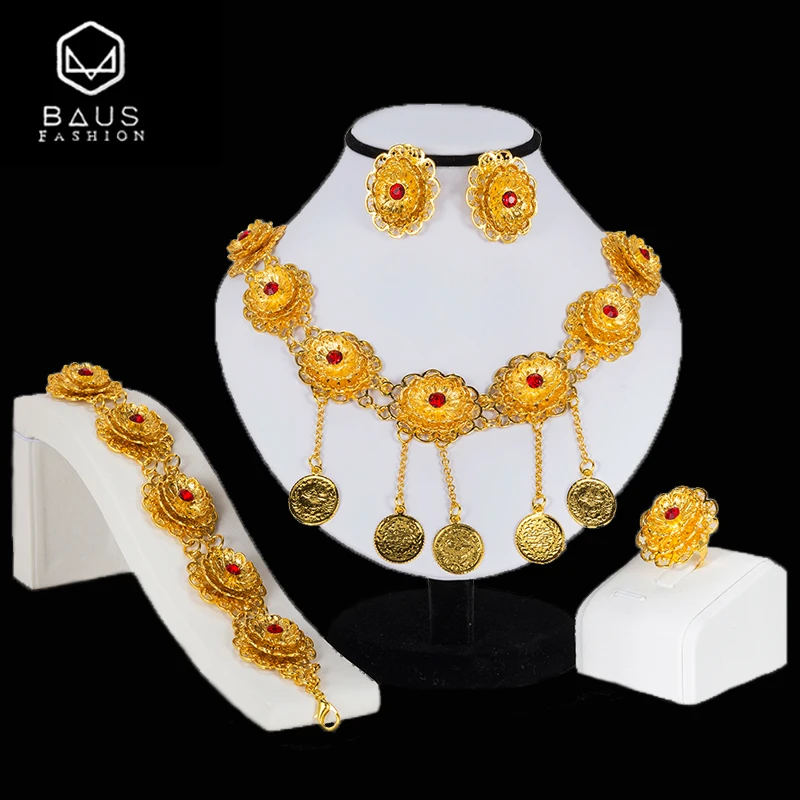 BAUS изысканные наборы ювелирных изделий в Дубае свадебный подарок нигерийские