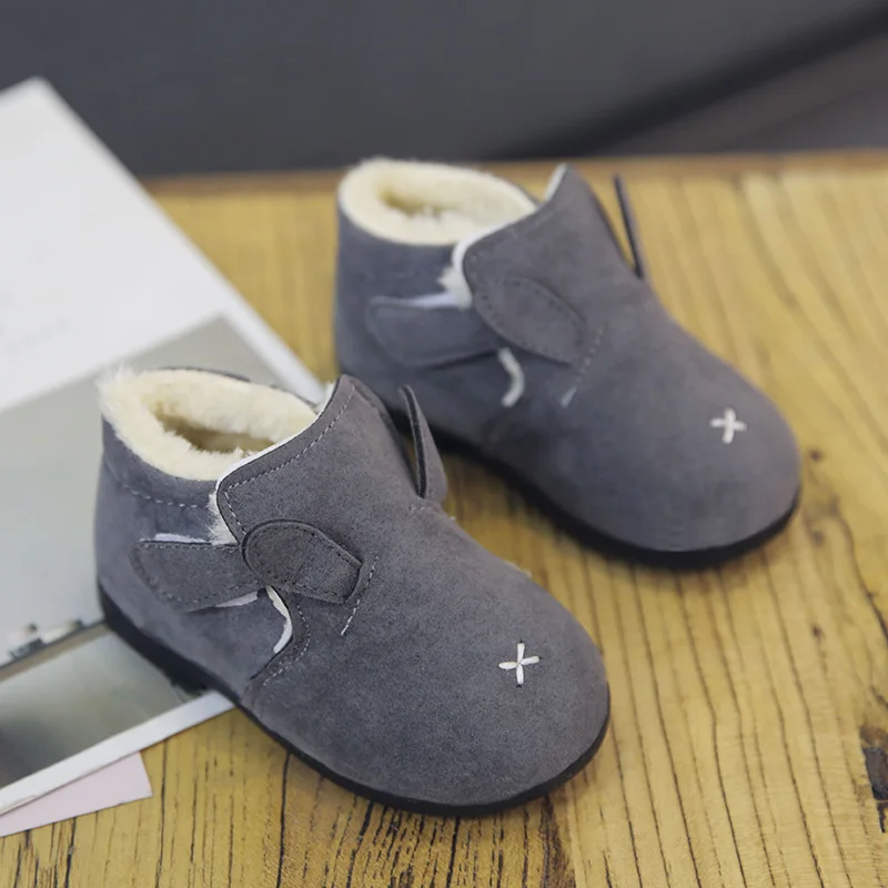 cute warm solid smaple casual winter shoes with rabbit ear for boy&ampgirl | Детская одежда и обувь