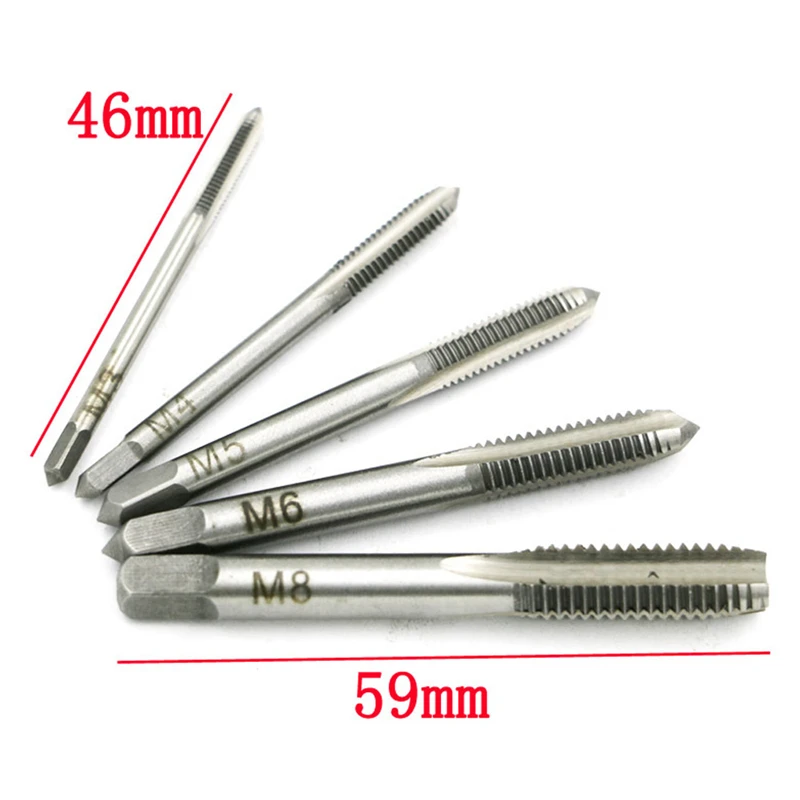 5 шт. набор метчиков M3 M4 M5 M6 M8|m3 m4 m5|screw thread metric plugtaps set |