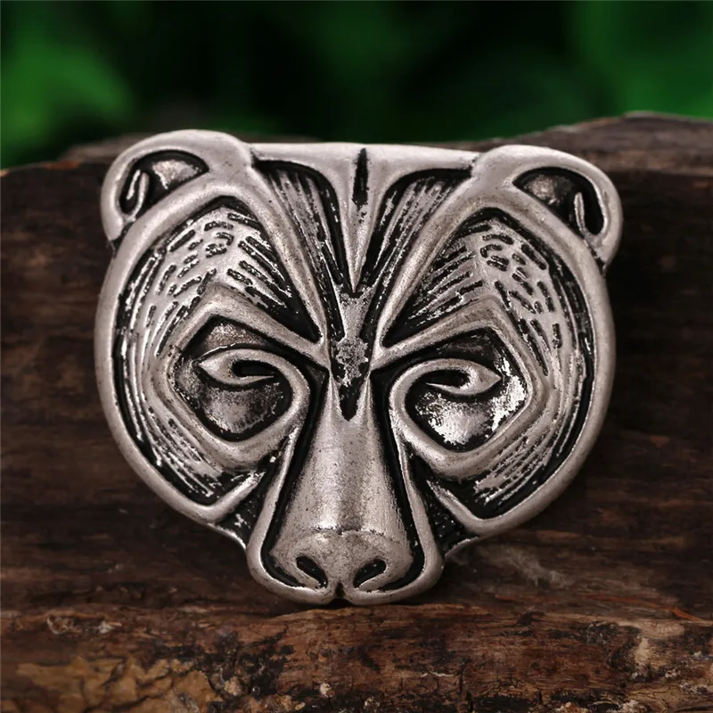 Женское Ожерелье подвеска легендарная голова медведя оригинальная животного|norse