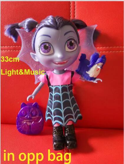 Large Size Vampirina Junior The Vamp Doll with Music Birthday Gifts Action Figure Toys for Children The Vamp Girl Toy - Color: opp bag