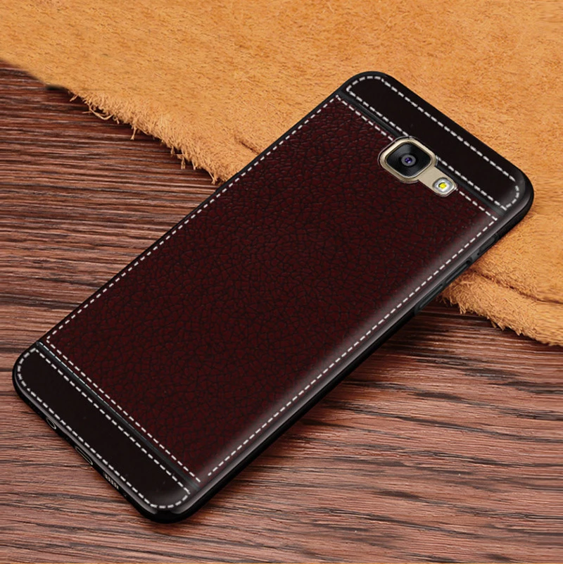 Чехол для Galaxy A7 2016 мягкий чехол из ТПУ с текстурой кожи Samsung A710 A7100 A710F A710M |
