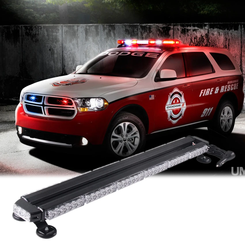 

38" Car Warning Flash Strobe Light Bar Tractor Agricultural AVT Offroad Emergency Security LED Lights Bar Amber Red White Blue