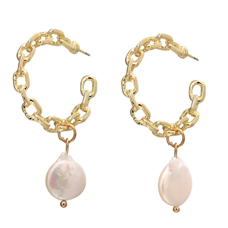 Минималистичные серьги из натурального пресноводного жемчуга для женщин модные