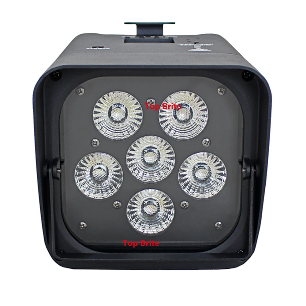 1 шт./лот Цена со скидкой 6X18W 6IN1 RGBWY-UV LED беспроводной сценический светильник с