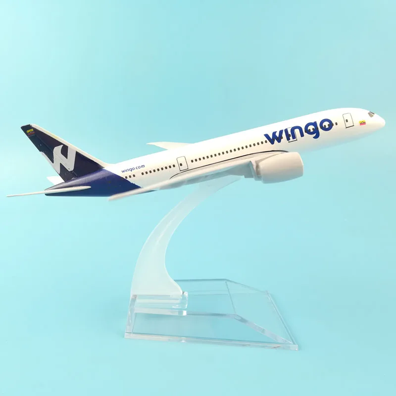 Бесплатная доставка Колумбия wingo Airlines модель Boeing 787 самолет 16 см металлический