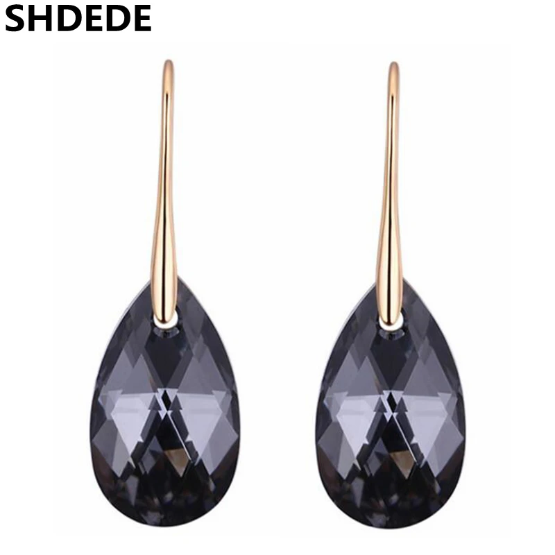 

SHDEDE Womens Accessories Crystal from Austrian Long Water Drop Earrings Jewelry Dangle Pierced Hanging .27279