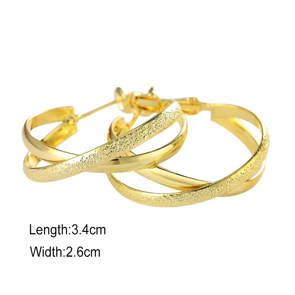 Винтажные женские матовые серьги кольца в виде креста для вечеринки ювелирные