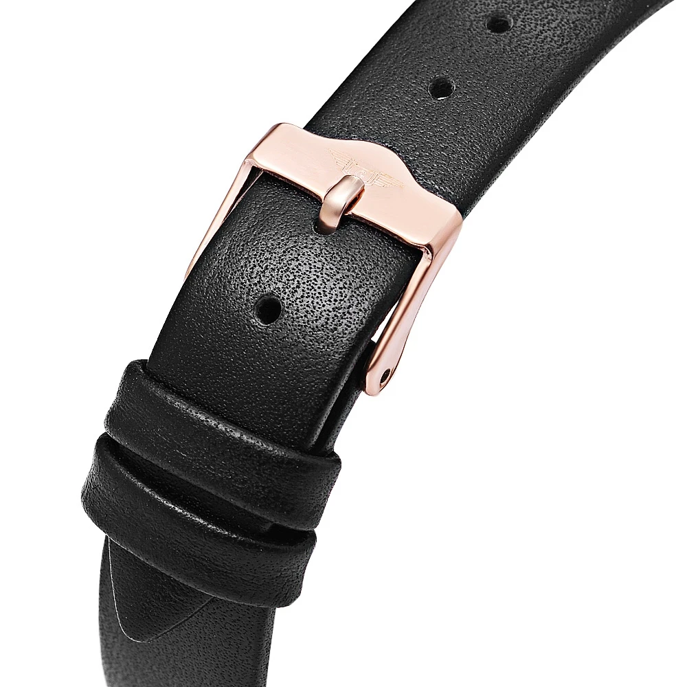 GUANQIN GS19047 женский кожаный ремешок кварцевые часы Дата дисплей ультра тонкий